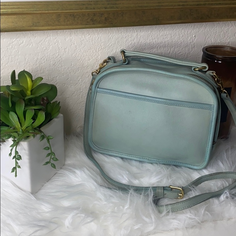 Vintage Blue Coach Cross Body Purse